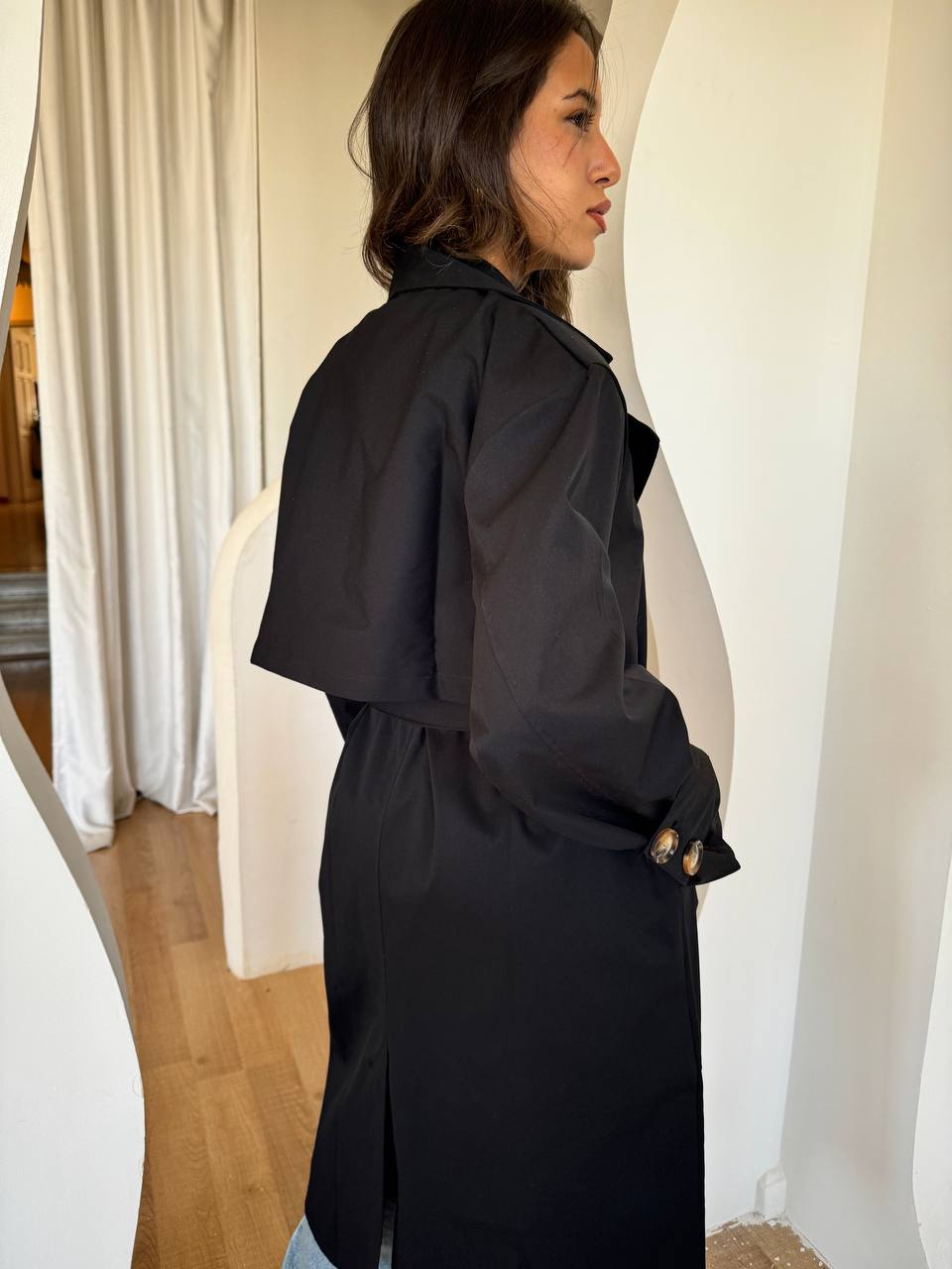 Gabardine trench coat
