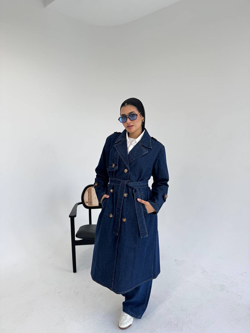 Jeans trench coat