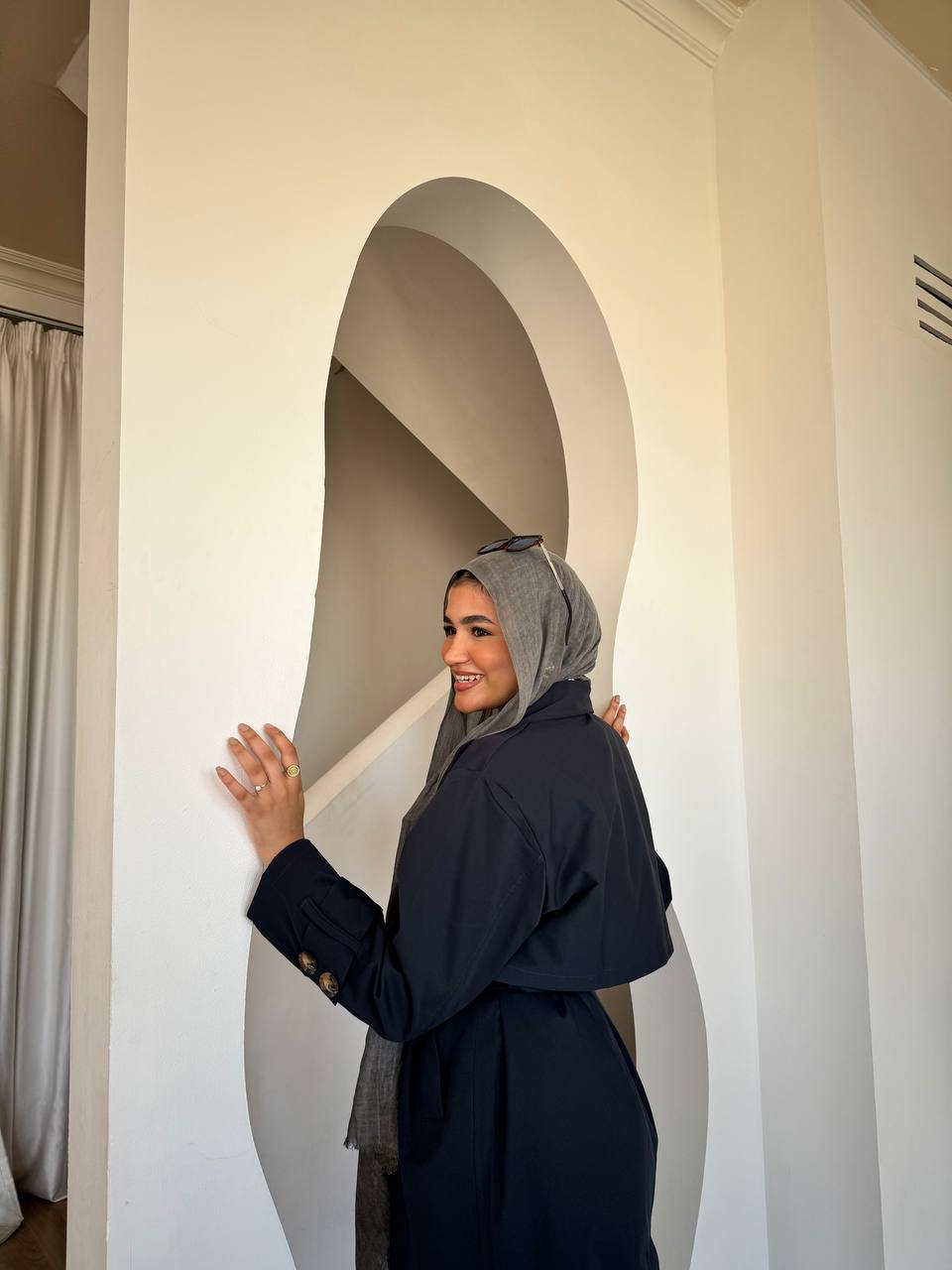 Gabardine trench coat