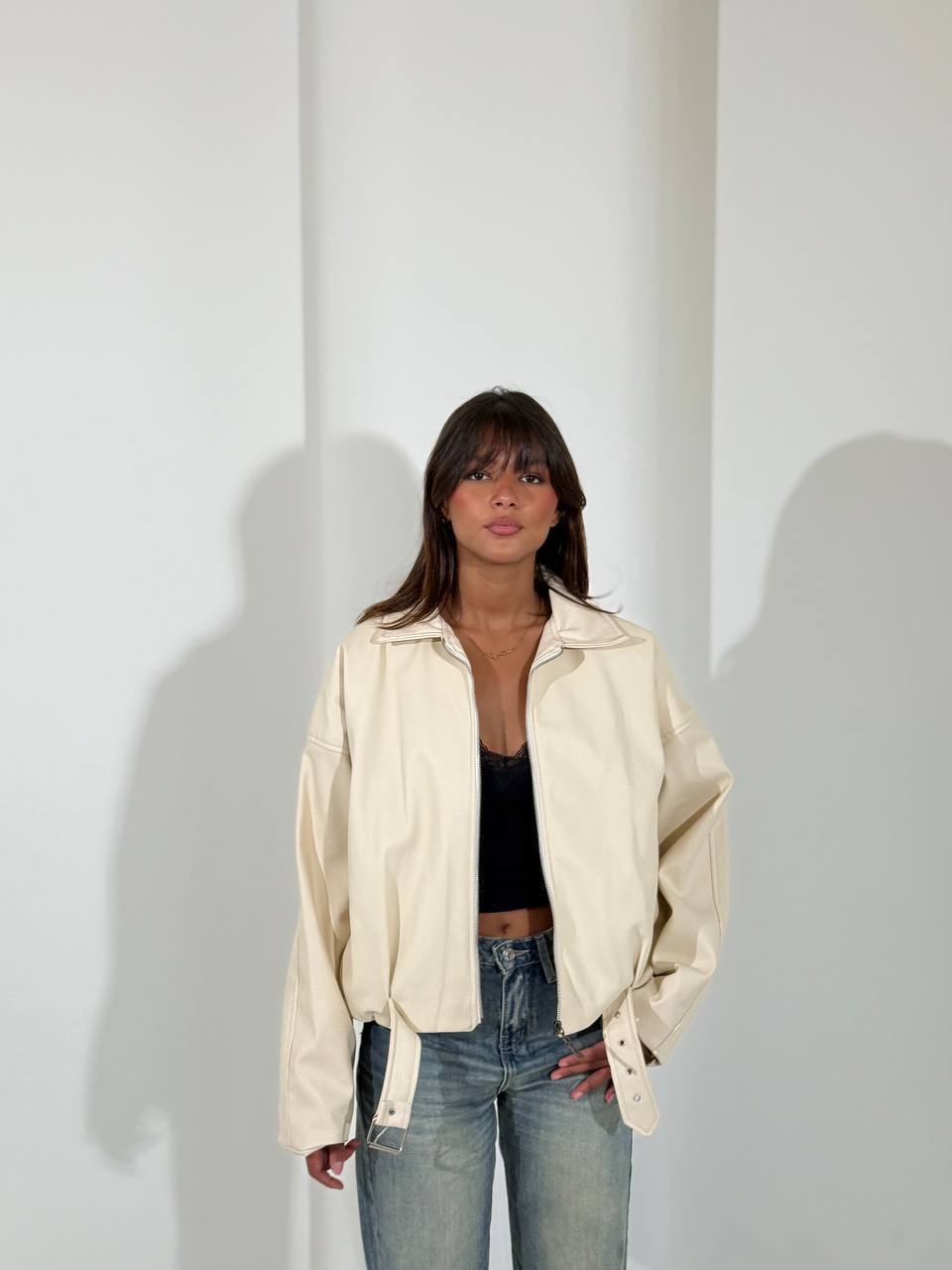 Basic leather jacket