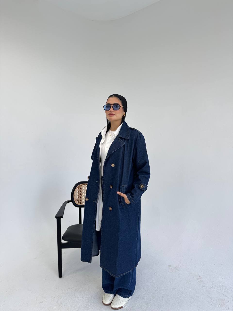 Jeans trench coat