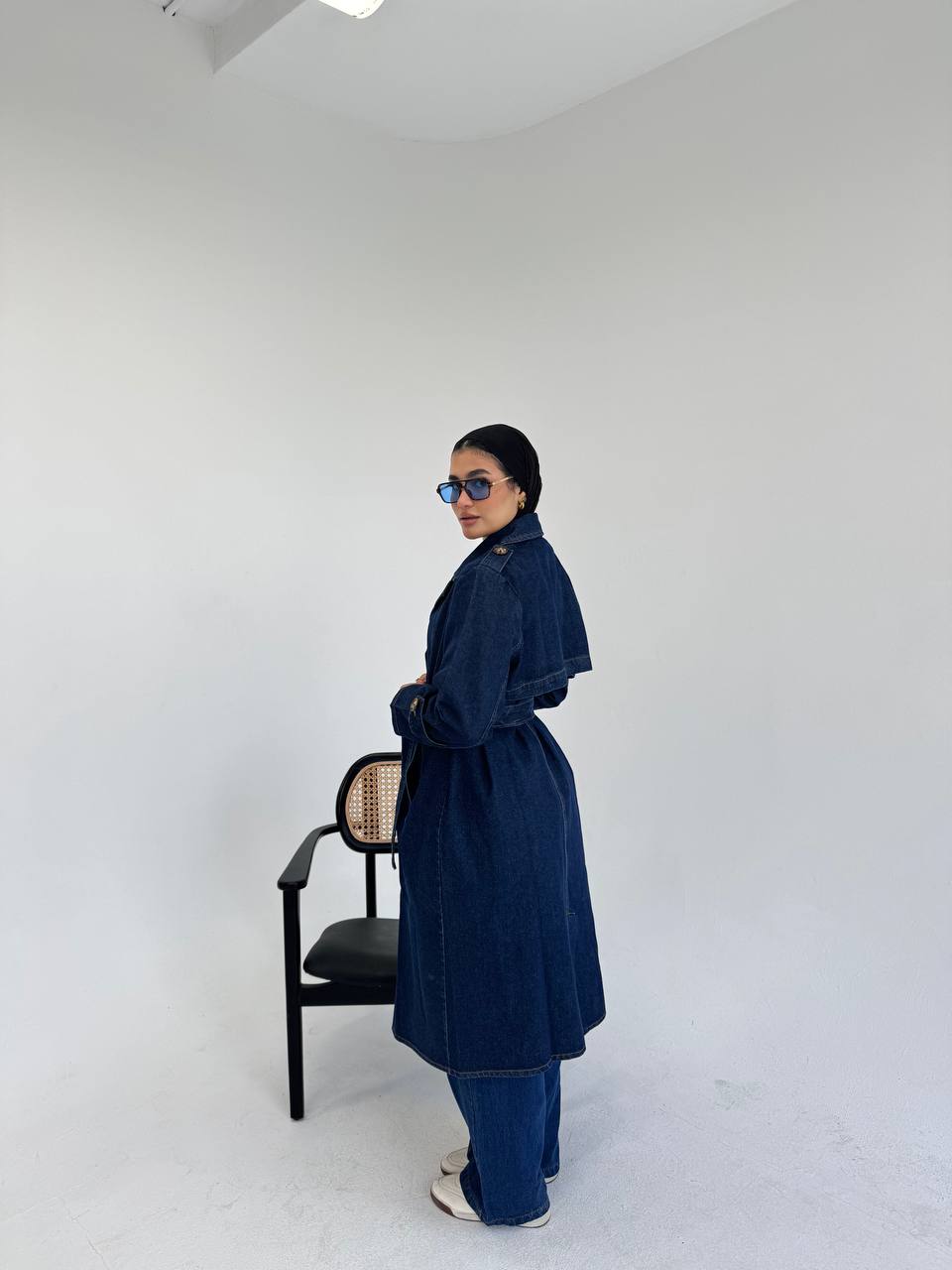 Jeans trench coat